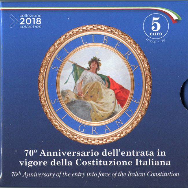 2 euro 70° Anniversario dell'entrata in vigore della Costituzione Italiana